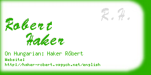 robert haker business card